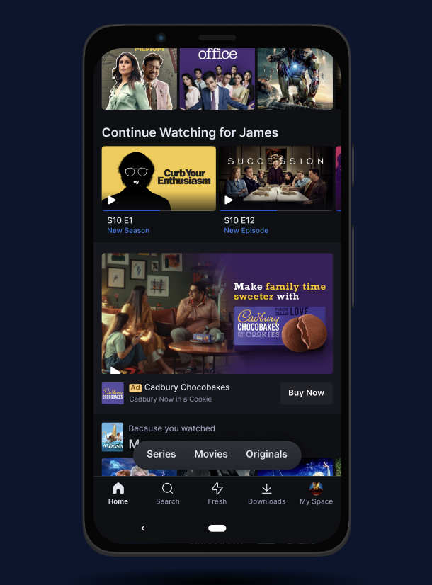 IPL Display Frame Mobile