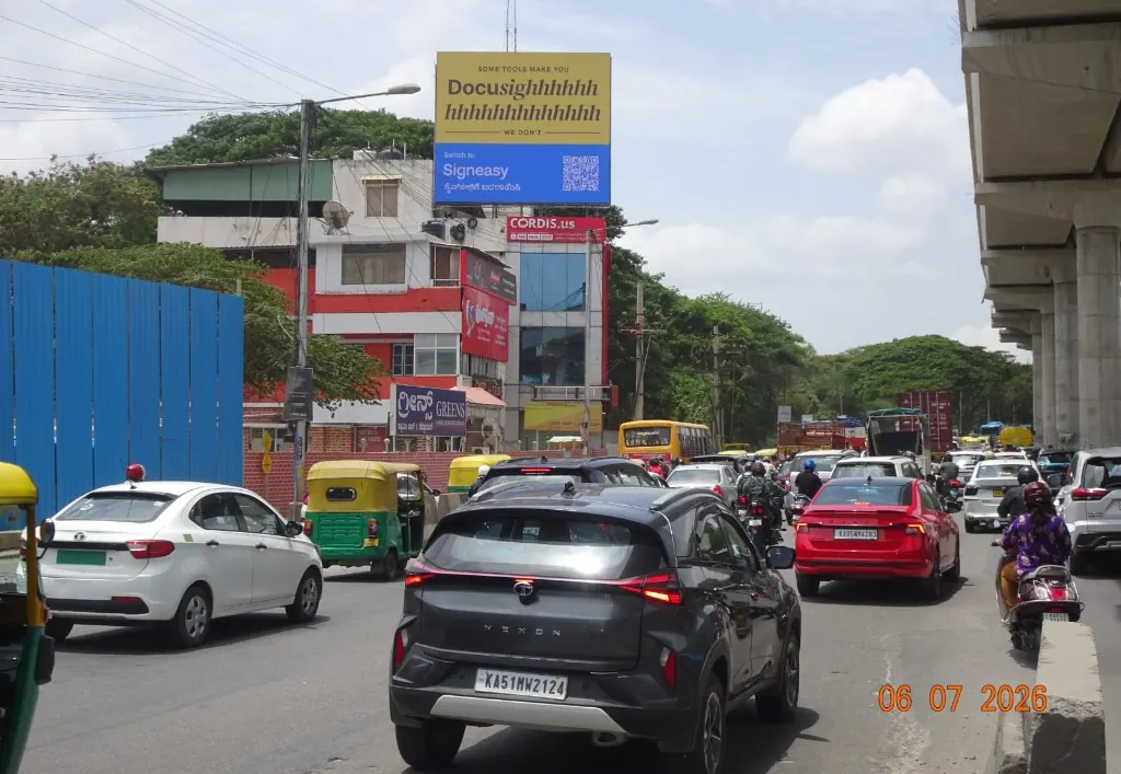 Signeasy billboard location on Sarjapur Road Bangalore traffic